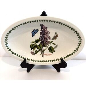Portmeirion Botanic Garden Lilac Susan Williams-Ellis Oval Platter 13 In